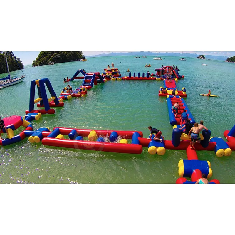 Large adult aqua park floating equipment inflatable water park price