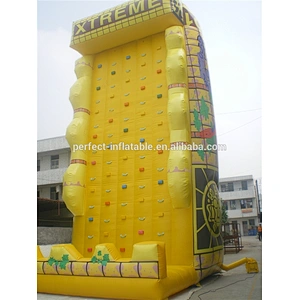 Huge and fun play mobile climbing wall on sale inflatable sports games equipment adult climbing wall