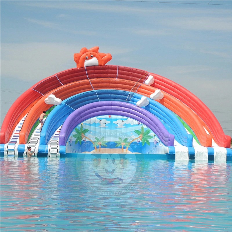 2019 Outdoor Large  Colorful Inflatable Slide Swimming Pool For All People