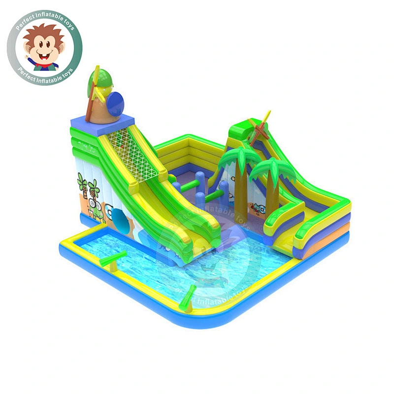China Professionally Designs And Produces Inflatable Water Slide With Swimming Pool