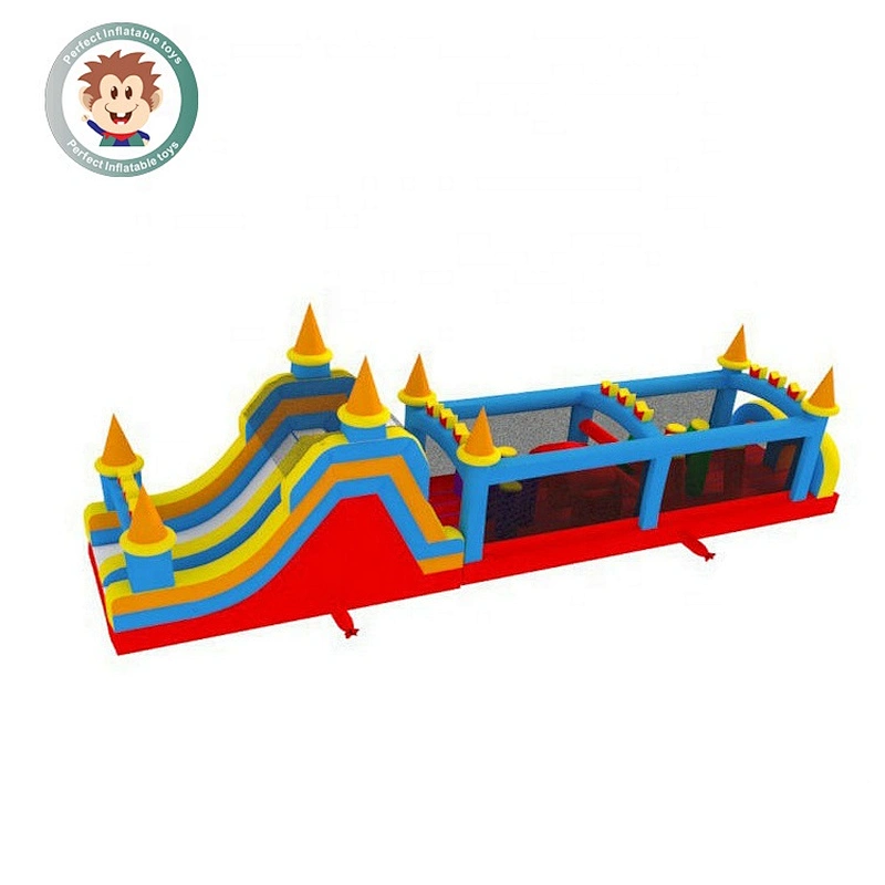 Perfect Inflatable Toys Kids Outdoor Commercial 5k Inflatable Wipeout Obstacle Course