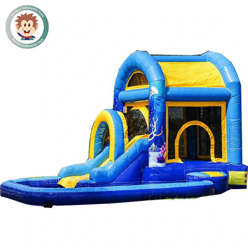 Outdoor Kids Size inflatable pool for kids inflatable water slide with pool on sale inflatable water park