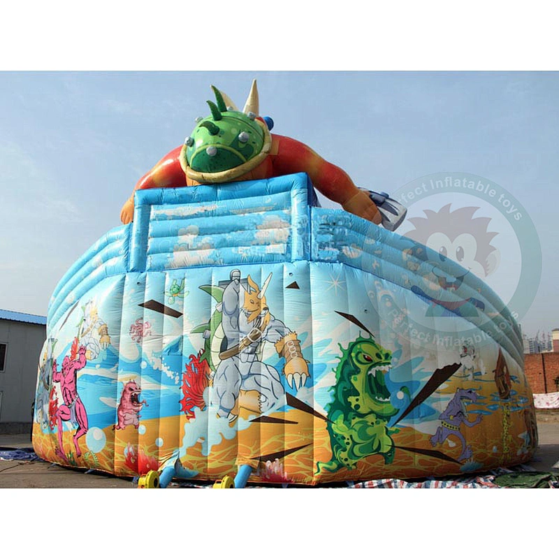 Cheap And Practical Commercial Inflatable Water Slides With Swimming Pool For Sale