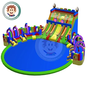 Manufacturers Price  Summer New Inflatable Water Slide Pool For Sale