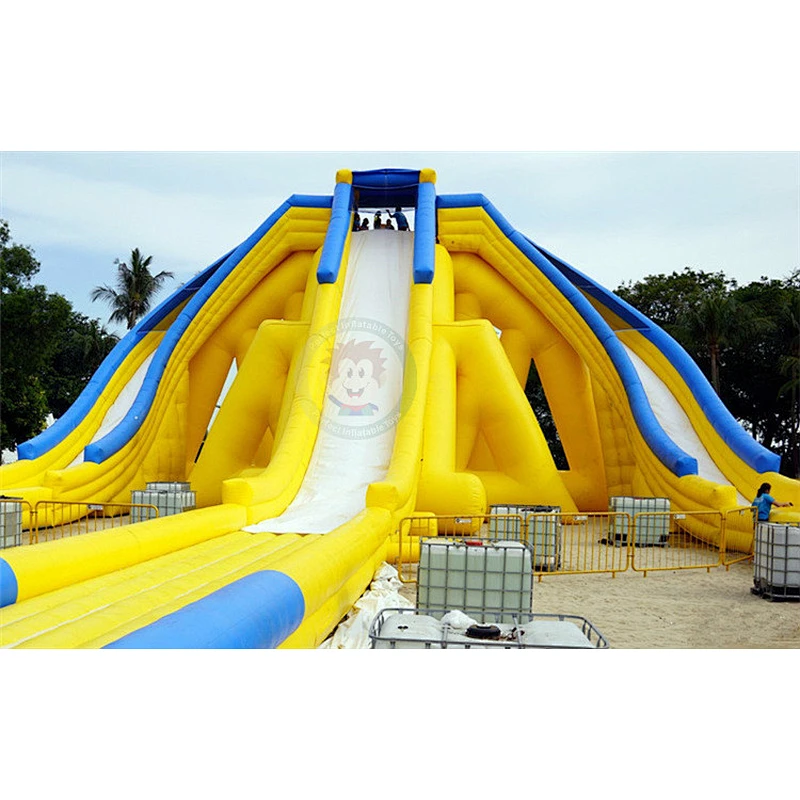Hot sale adult amusement park inflatable giant slide for commercial
