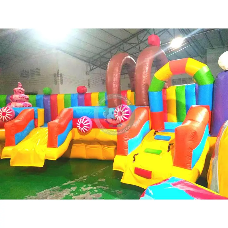 Inflatable amusement park equipment inflatable water slide with pool