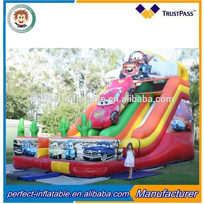 Used PVC 0.55mm material safety inflatable products bounce combo inflatable slide for sale