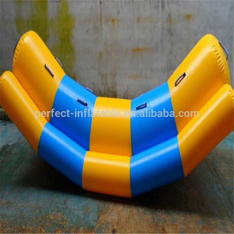PVC thick material colorful inflatable toys,inflatable floating seesaw for kids water game