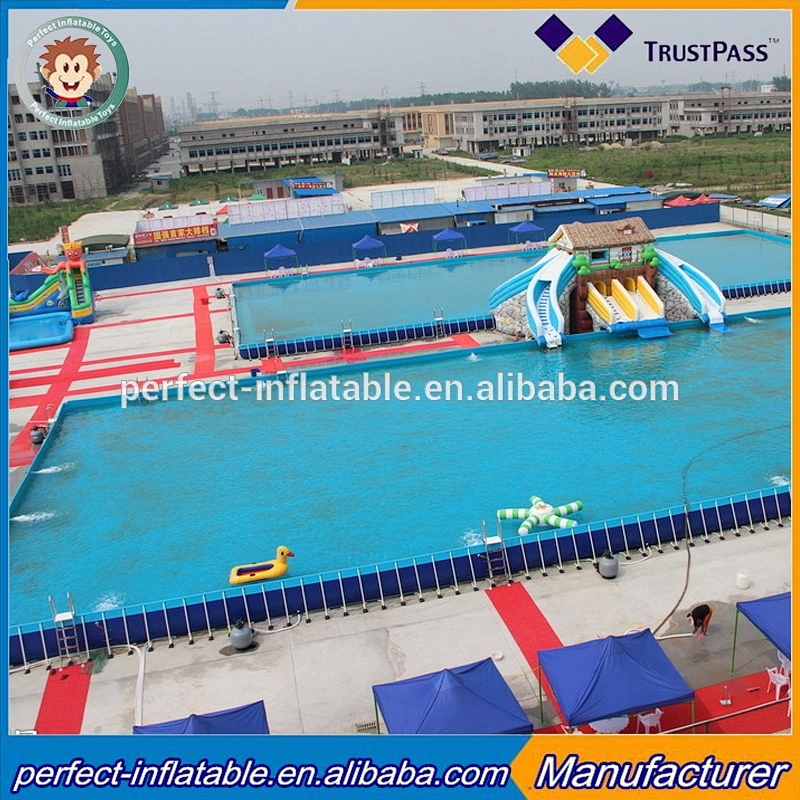 outdoor steel frame pool above ground pvc pool metal swimming pool
