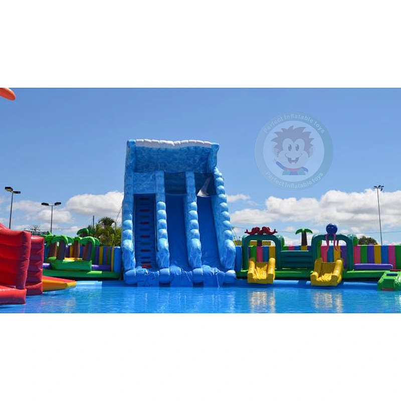 Outdoor Summer PVC Swimming Pool Inflatable Slide For Children And Adults