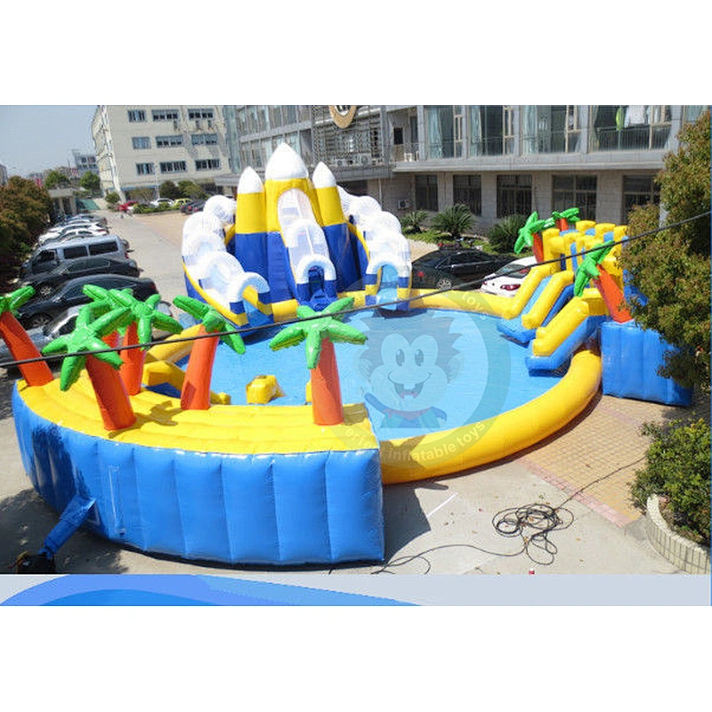 Chinese Factory Custom Swimming Pool Inflatable Water Slide With Pool