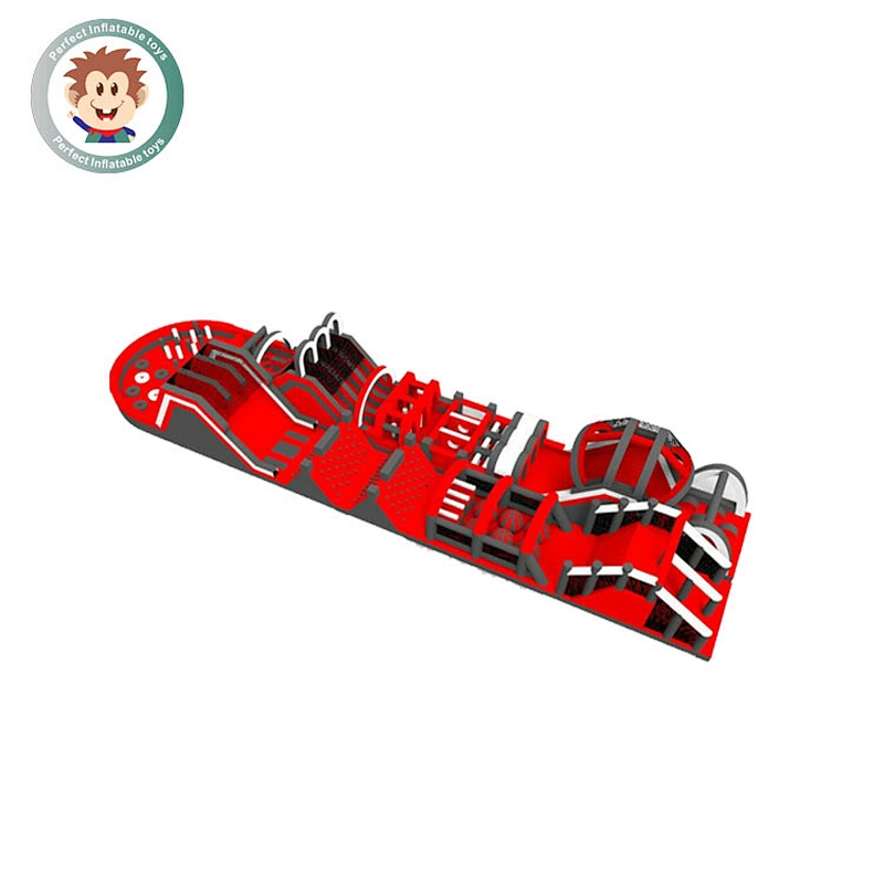 Perfect Inflatable Toys Giant Boot Camp Outdoor obstacle course 0.55mm PVC 5k inflatable