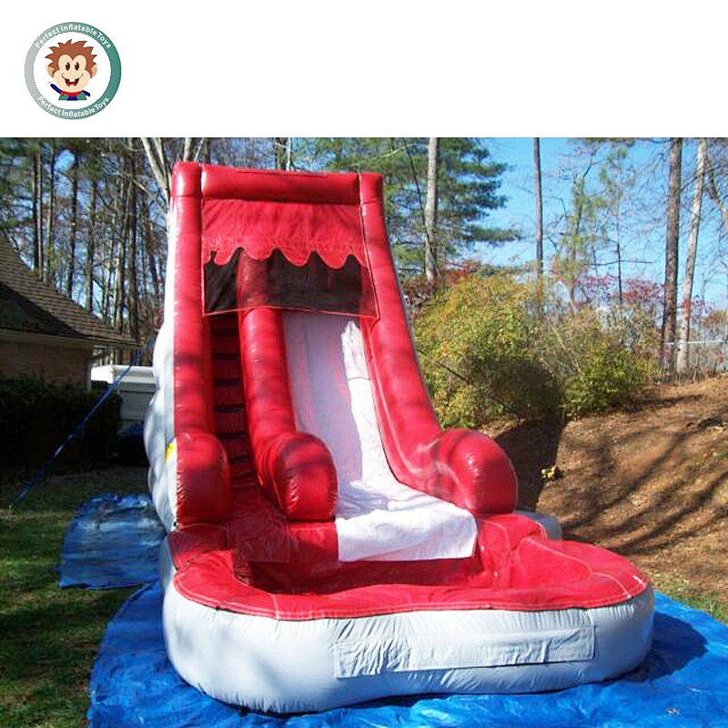 Guangzhou jumping toys inflatable water slide pool combo for kids
