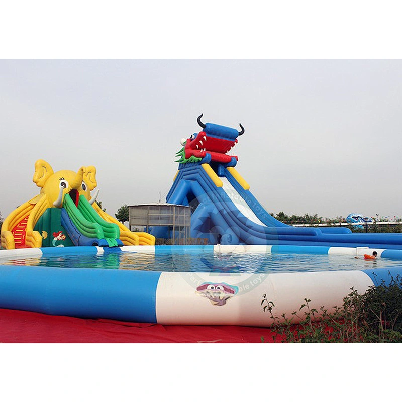Outdoor PVC Material Inflatable Elastic Water Slide Pool For Kids and Adults