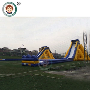 China Beach 30ft Tall Commercial Grade Jumping Castle Adults Water Slide Inflatable Water Park Slide Tube For Kids
