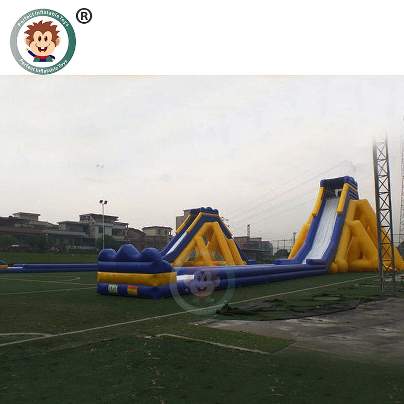 China Beach 30ft Tall Commercial Grade Jumping Castle Adults Water Slide Inflatable Water Park Slide Tube For Kids