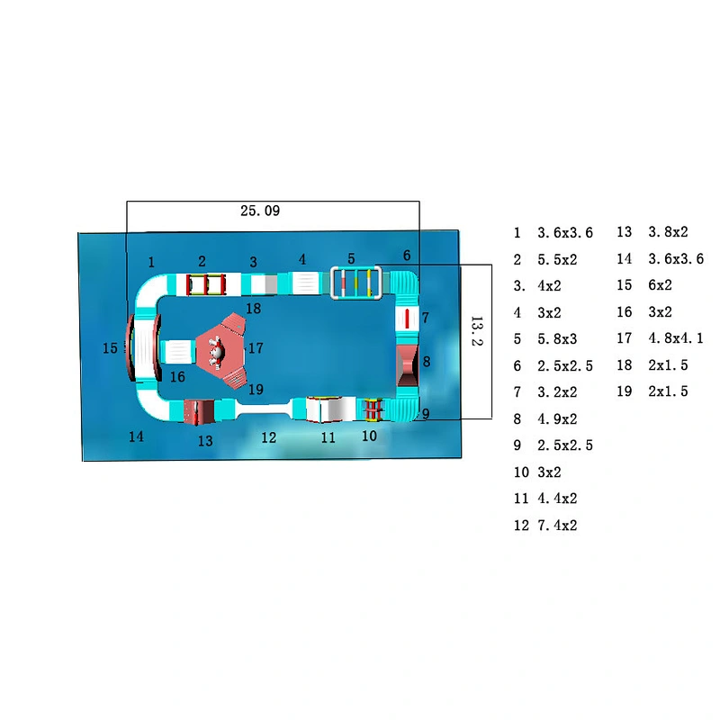 Professional manufacture aquapark equipment slide water games inflatable floating park for play