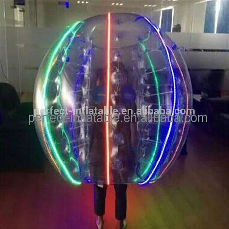 Factory direct sales TPU/PVC party inflatable LED soccer bumper ball,bubble soccer bumper ball