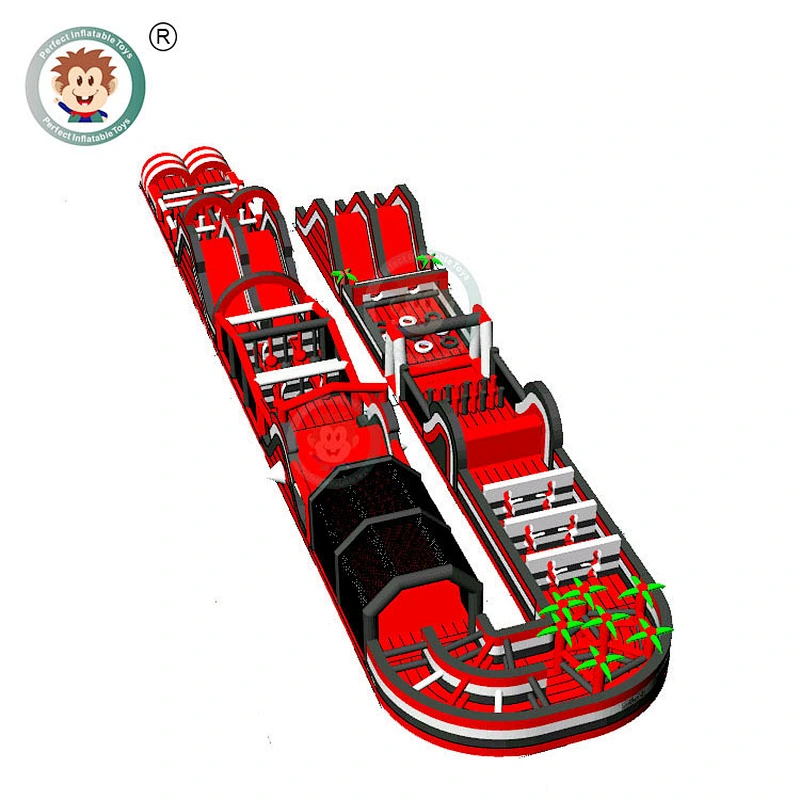 2018 giant inflatable 5k game adult inflatable obstacle course for sale