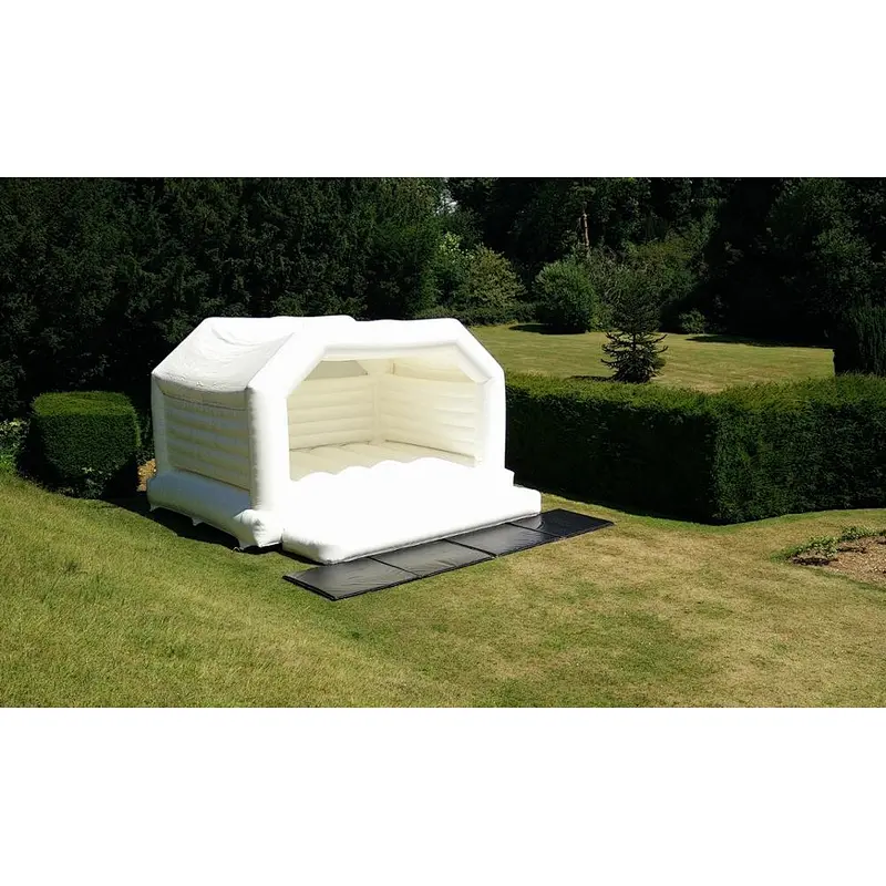 Commercial pure white jumping bouncer inflatable bouncer house for sale