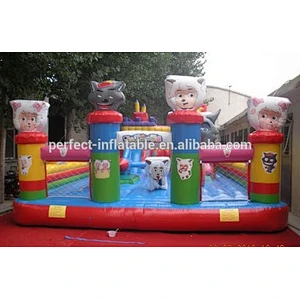 2017 new commercial bouncy castles inflatable castle for kids construction truck inflatable bounce house