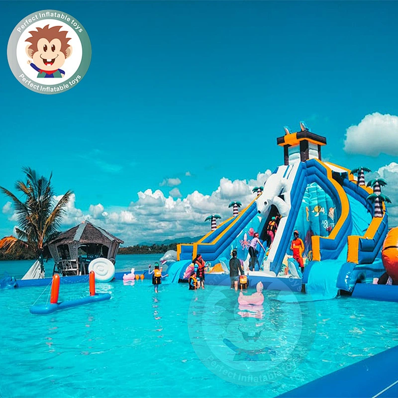 Professional Made Flexible Inflatable Water Slide Swimming Pool For Sale