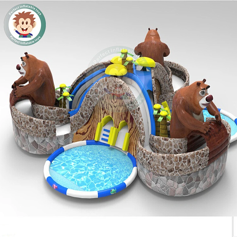 Customized Commercial Summer Inflatable Water Pool Slide For Family Play