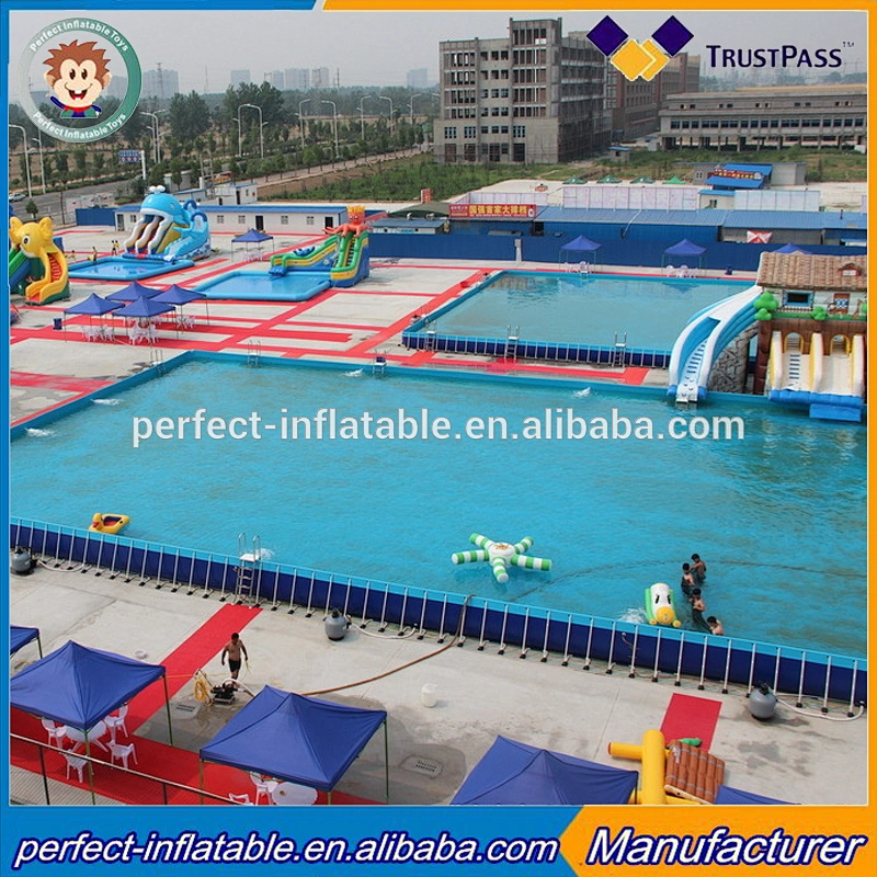 outdoor steel frame pool above ground pvc pool metal swimming pool