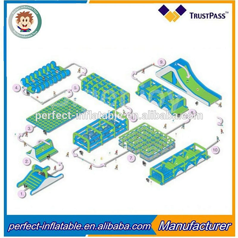 Hot selling 5K Insane Inflatable Obstacle Course For Running Race
