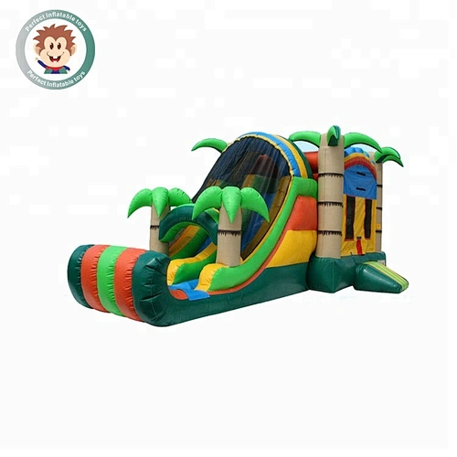 Used PVC 0.55mm material safety inflatable products bounce combo inflatable slide for sale