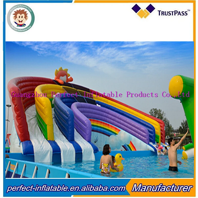 Hot selling inflatable swimming pool , used swimming pool slide