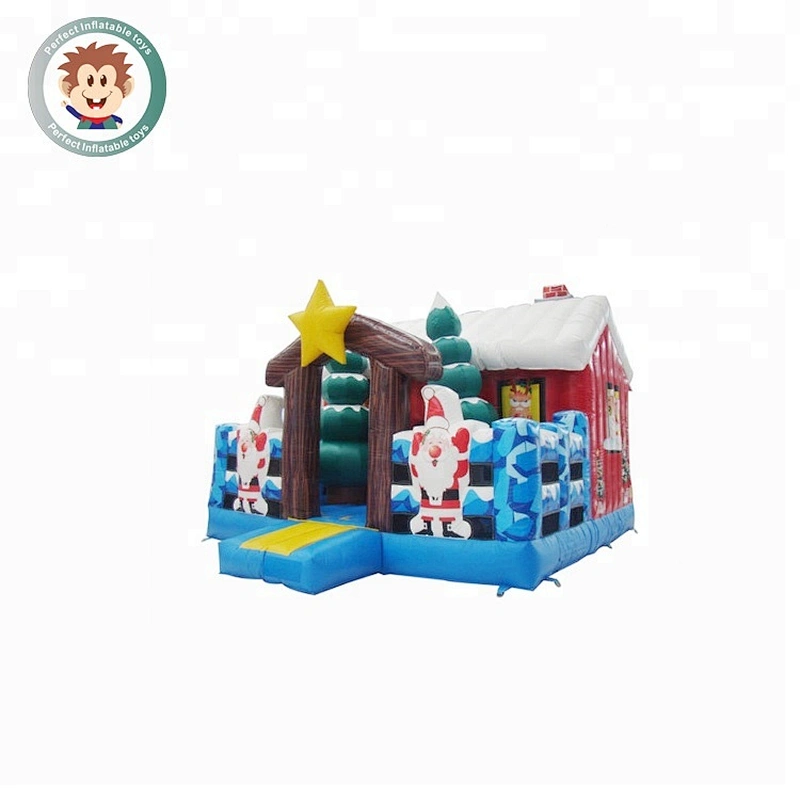 Interesting Outdoor 0.55mm PVC Portable Christmas inflatable castle  for advertising