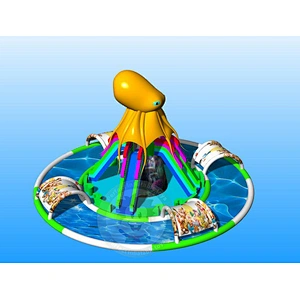 Customized Perfect Plastic Inflatable Pool Slides With Climbing Wall