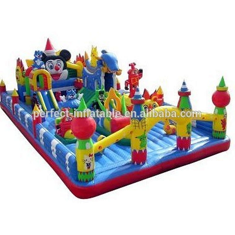 2017 new commercial bouncy castles inflatable castle for kids construction truck inflatable bounce house