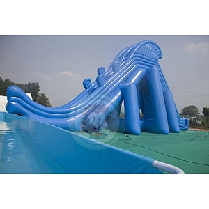 2019 Summer Popular Inflatable PlayGround Slides With Swimming Pool