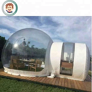 Lodge Balloon Outdoor Air Log Cabin House Camping Transparent Igloo Dome Clear Bubble Inflatable Tent