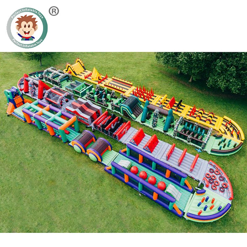 China Commercial Insane 5K The Beast Adult Wipeout Inflatable Obstacle Course For Sale
