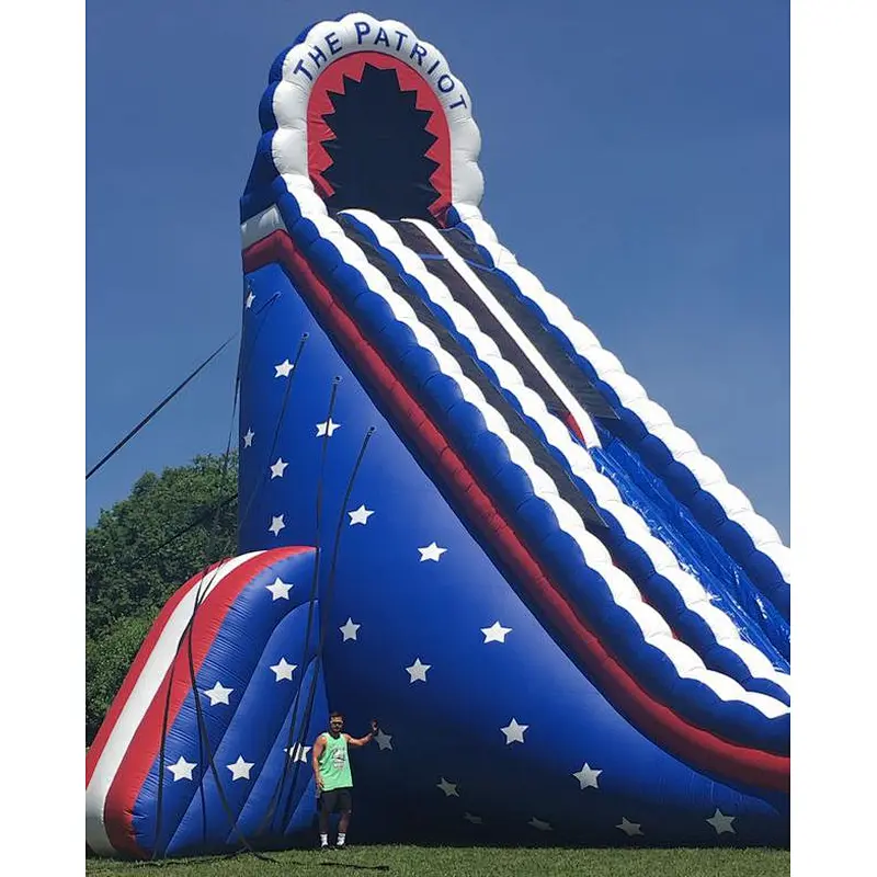 commercial long inflatable playground slip n slide with pool for sale custom big inflatable water slide for kids and adults