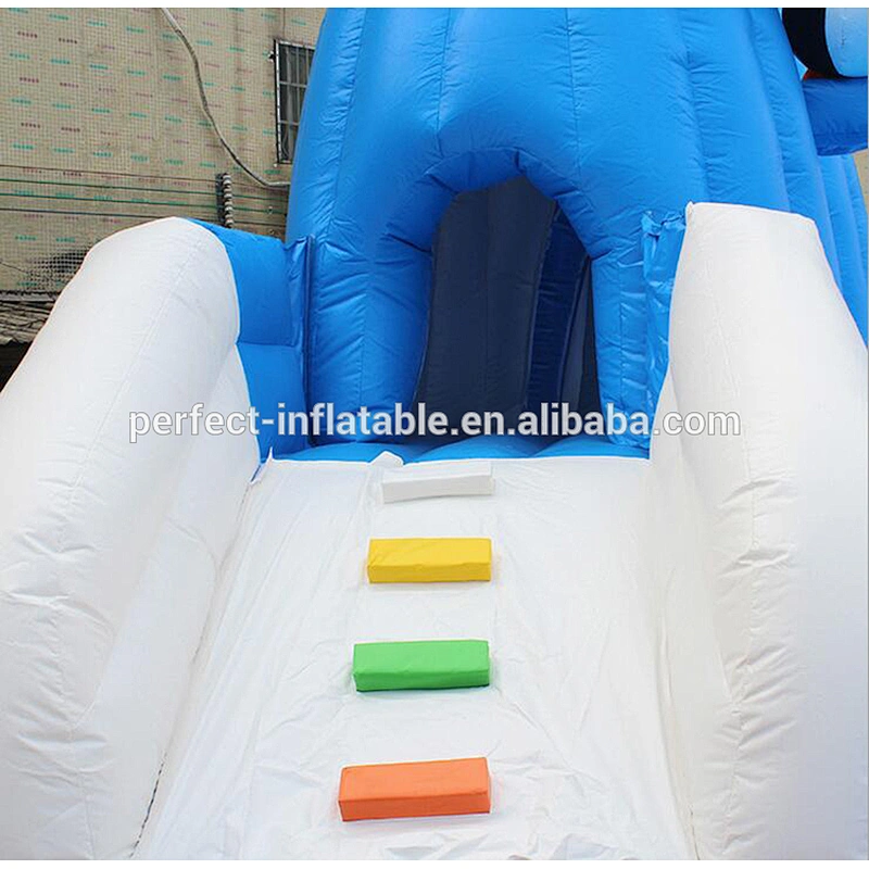 Elastic inflatable water pool slide for water park inflatable slide with swimming pool