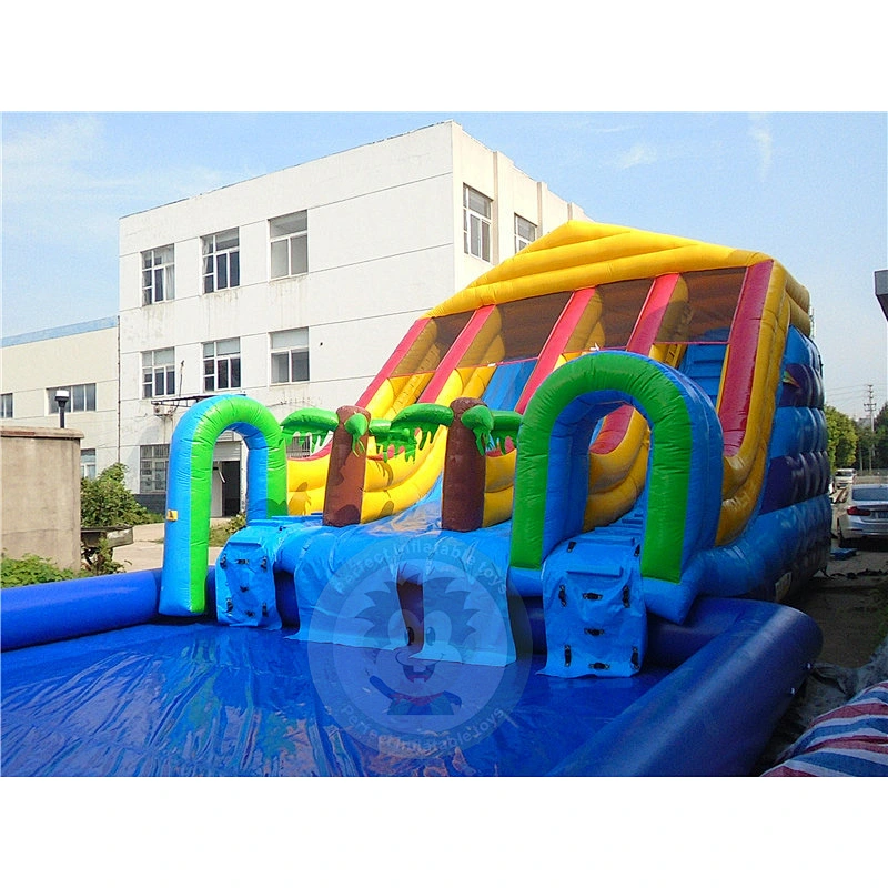 Outdoor Summer PVC Swimming Pool Inflatable Slide For Children And Adults