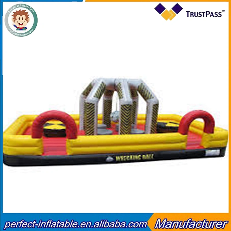 Exciting inflatable wipe out inflatable wrecking ball sport game for cheap sales