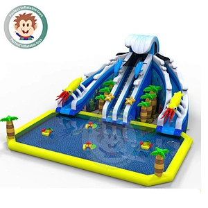 Commercial Amusement Swimming Pool Inflatable Toys Water Slide Inflatable Pool For Sale