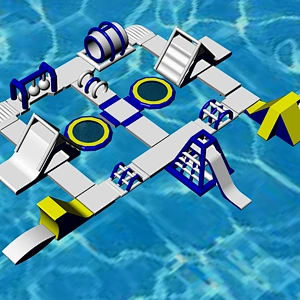 Best supplier floating water slide sport game inflatable water park price