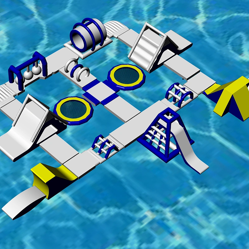 Best supplier floating water slide sport game inflatable water park price