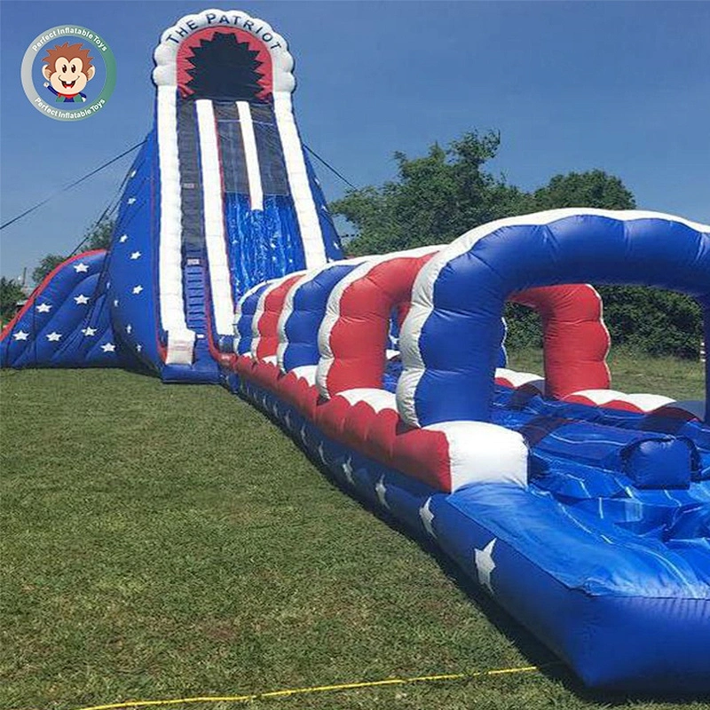 commercial long inflatable playground slip n slide with pool for sale custom big inflatable water slide for kids and adults
