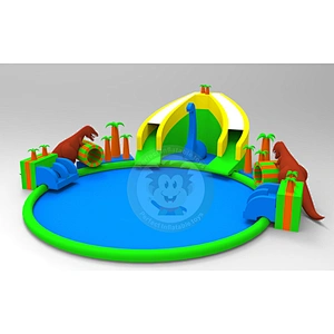 Outdoor Commercial Perfect Giant Inflatable Pool Slide For Adults