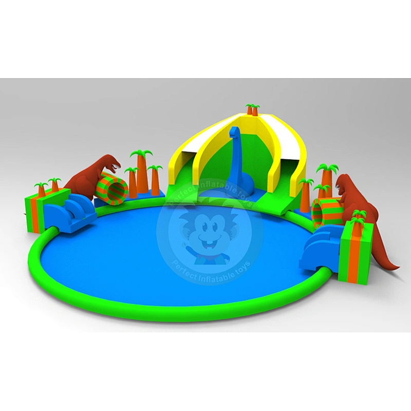 Outdoor Commercial Perfect Giant Inflatable Pool Slide For Adults