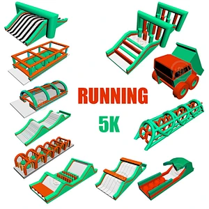China Supplier Insane 5K The Beast inflatable Sport Game Commercial Adult Obstacle Course Tunnel For Sale