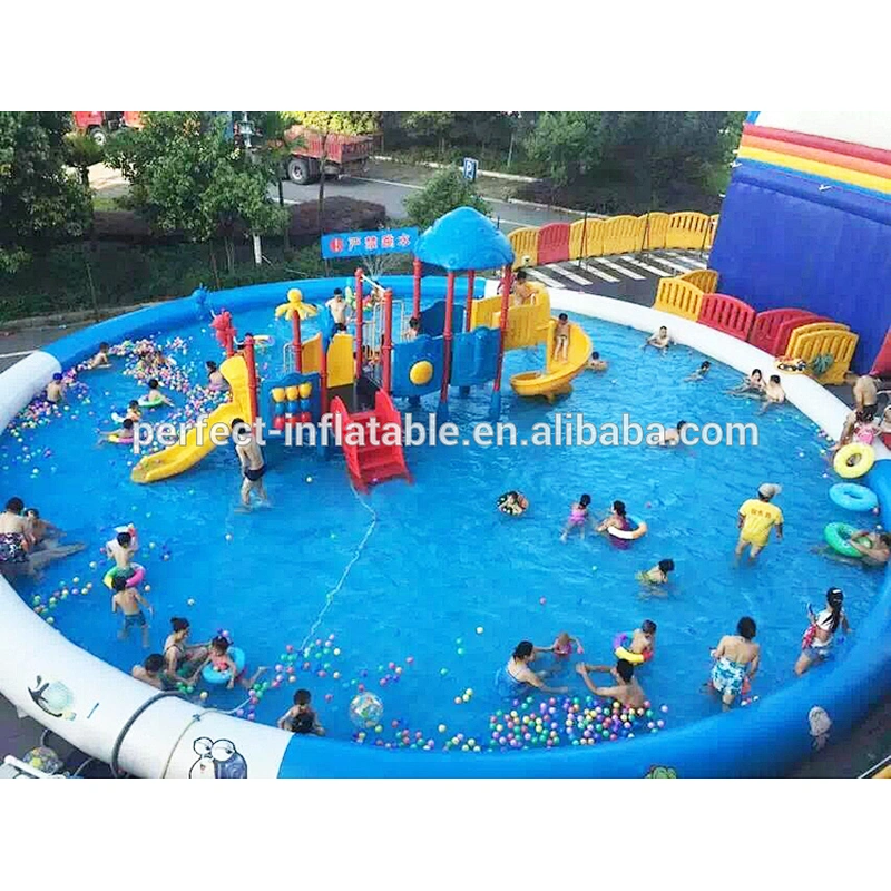 Giant inflatable pool float for water park