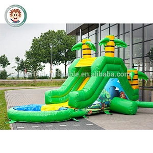 Perfect Inflatable Toys Outdoor PVC Inflatable Water Slide With Jumping Bounce For Children